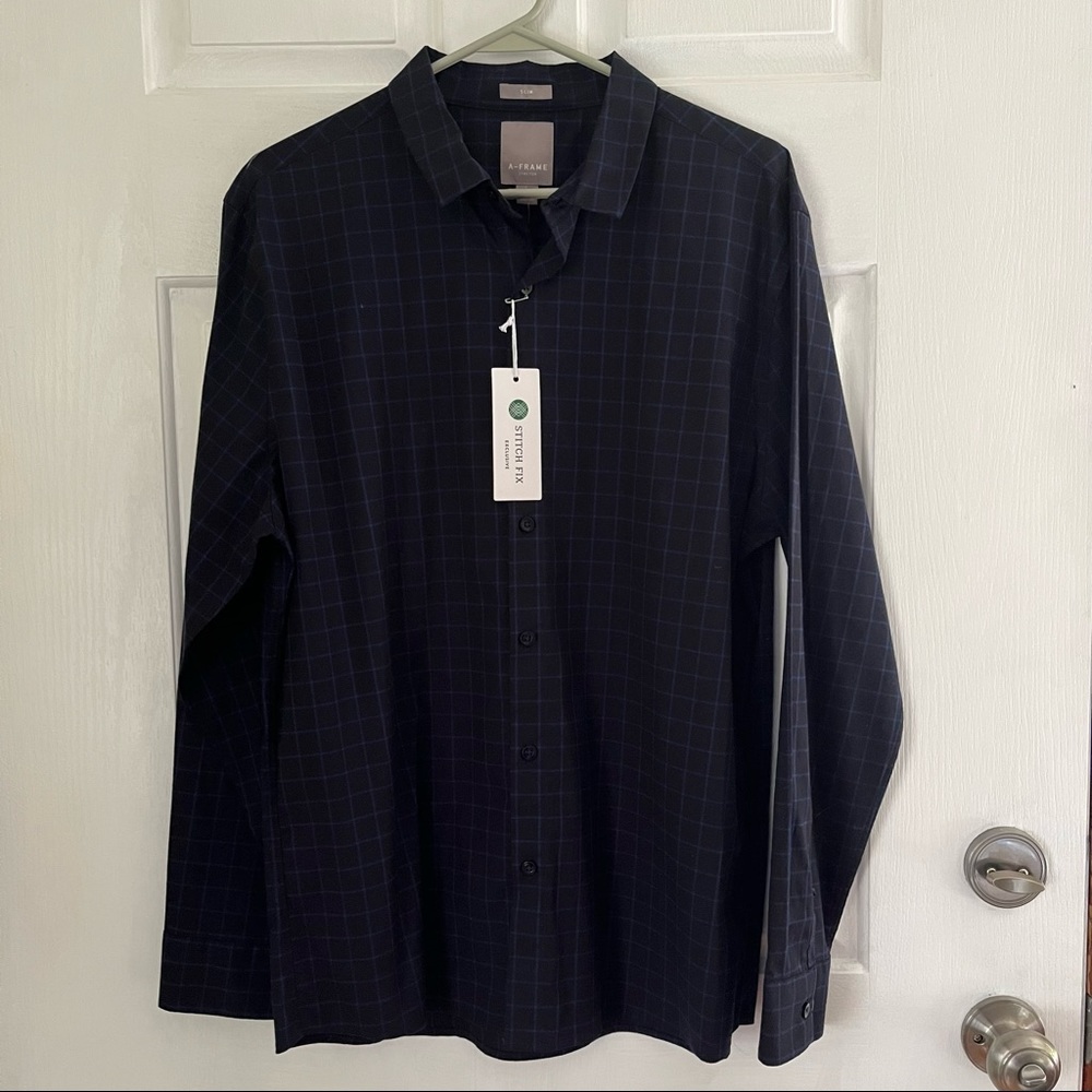 NWT Men’s Stitchfix A-Frame Stockholm stretch poplin shirt